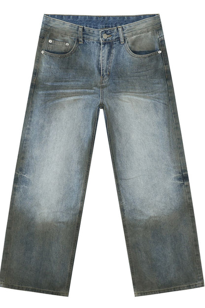 High Waist Baggy Jeans with Pockets