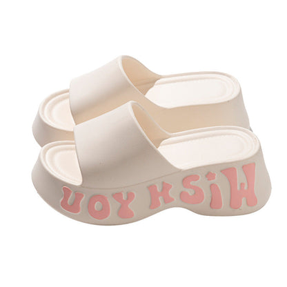 Women's Platform Slippers - Non-Slip Thick Sole Height Increasing Flip Flops