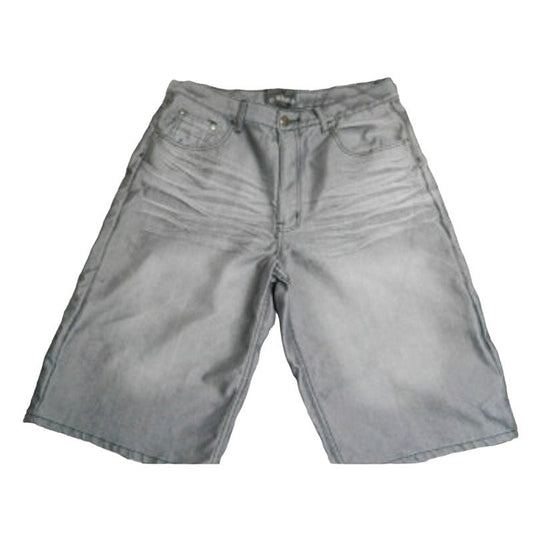 Vintage Y2K Chams Mens Size 36 Shinny Denim Baggy Loose Hip Hop Skater Shorts