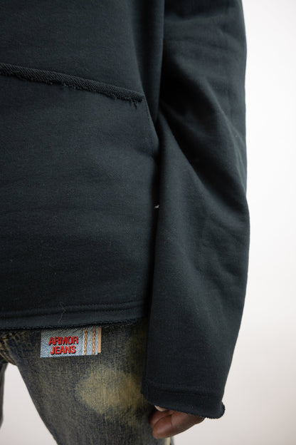 CH400 Distressed Cropped Hoodie