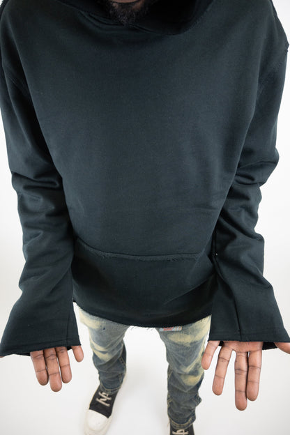 CH400 Distressed Cropped Hoodie