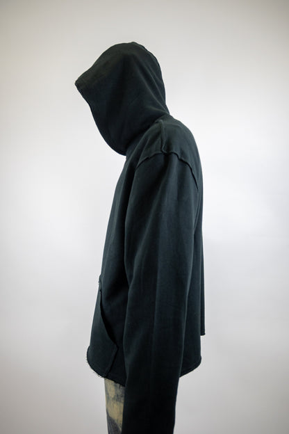 CH400 Distressed Cropped Hoodie
