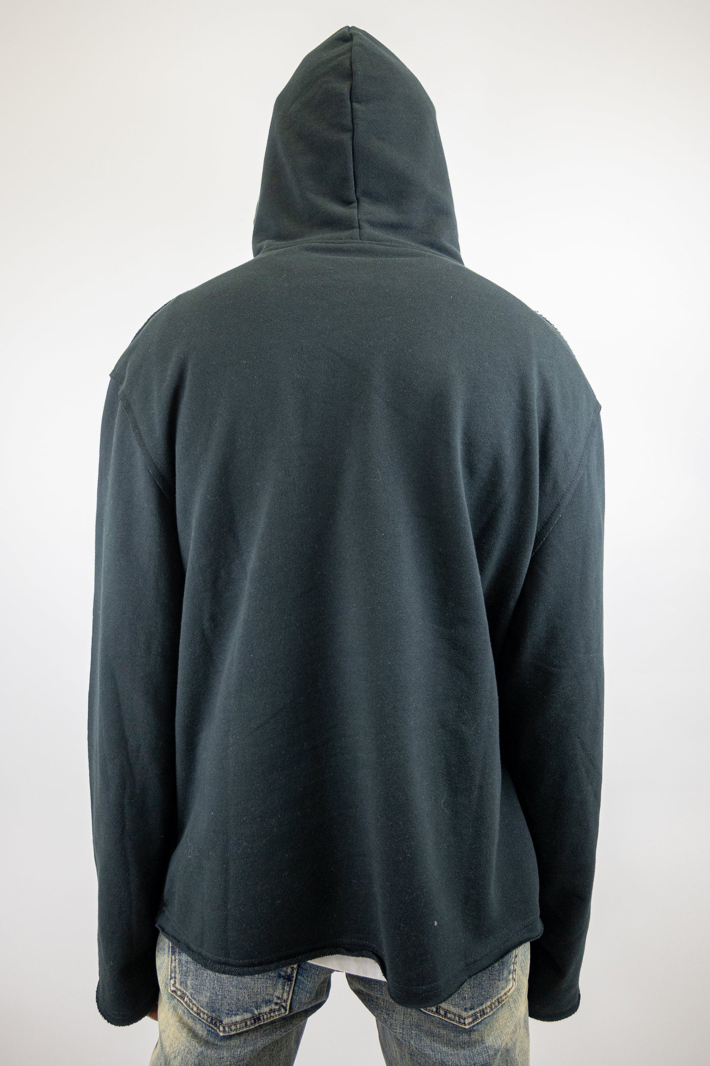 CH400 Distressed Cropped Hoodie