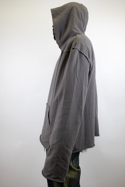 CH400 Distressed Cropped Hoodie