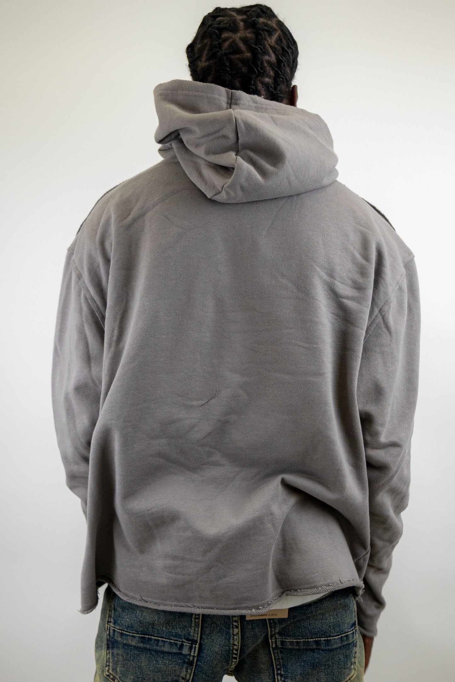 CH400 Distressed Cropped Hoodie