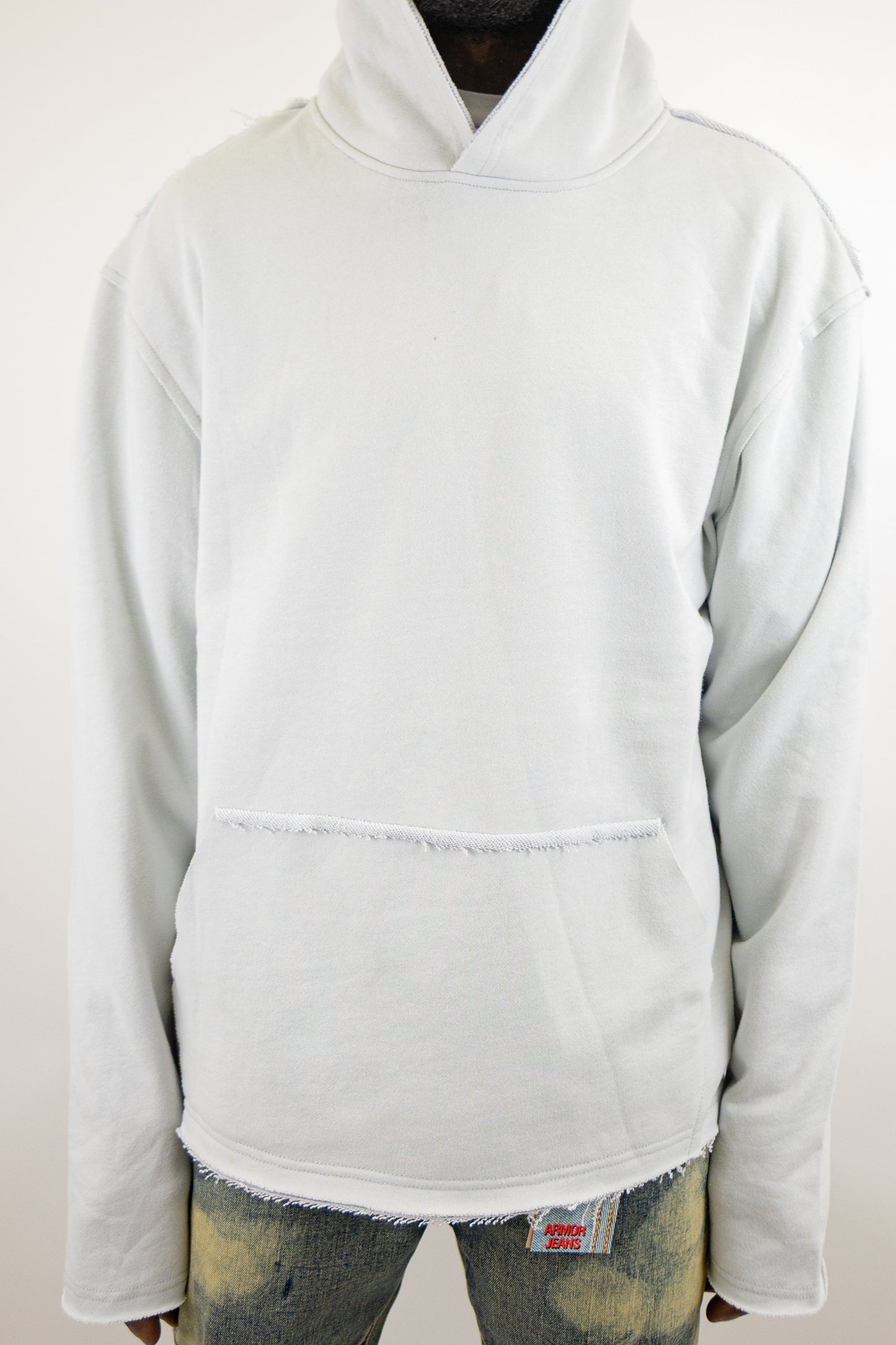 CH400 Distressed Cropped Hoodie