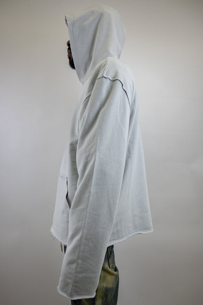 CH400 Distressed Cropped Hoodie