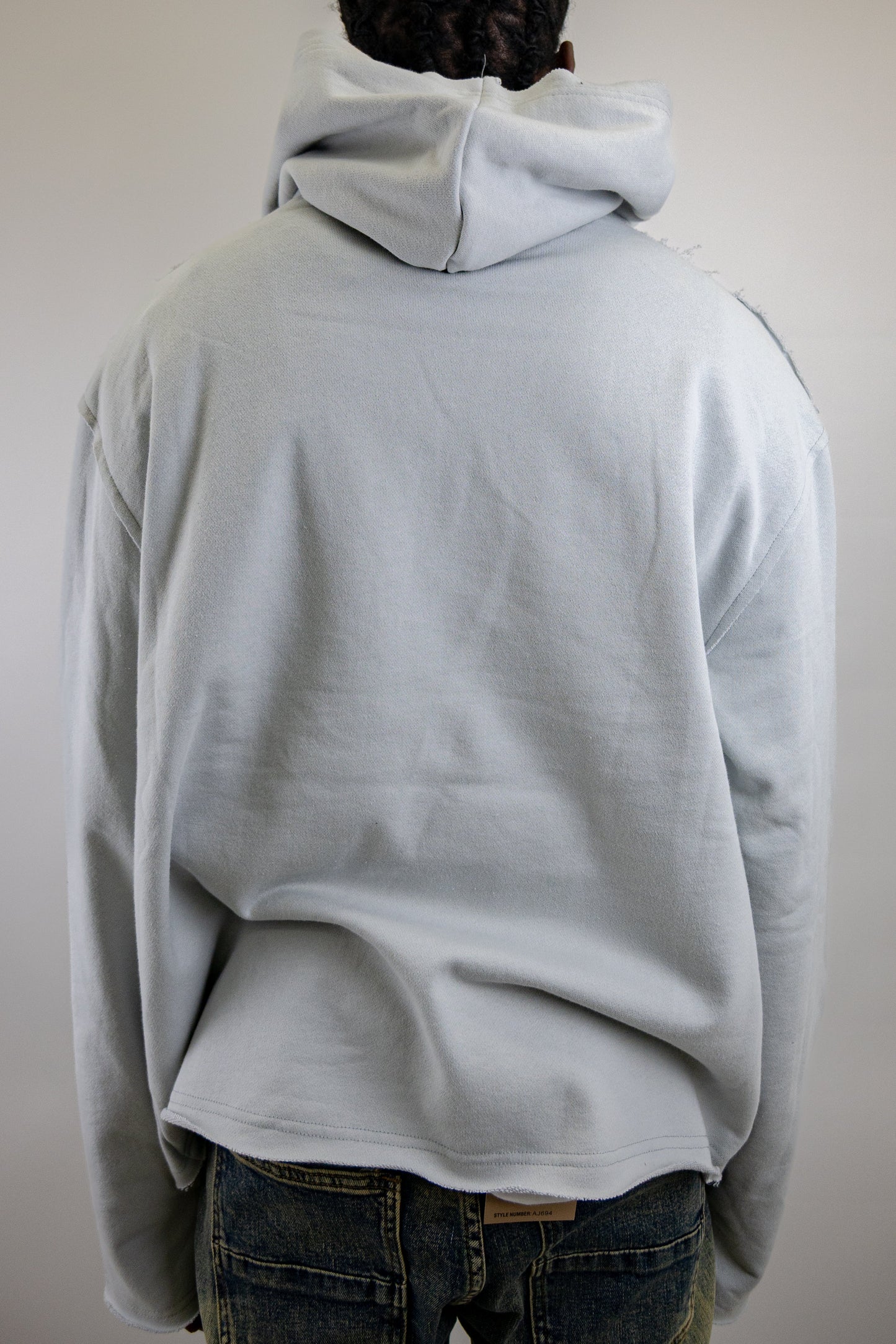 CH400 Distressed Cropped Hoodie