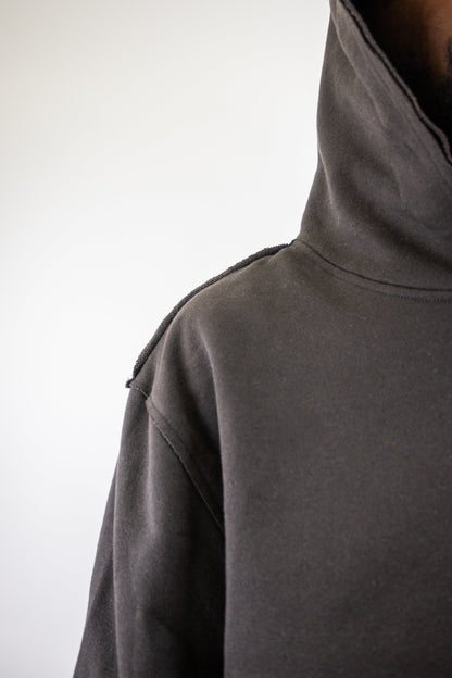 CH400 Distressed Cropped Hoodie