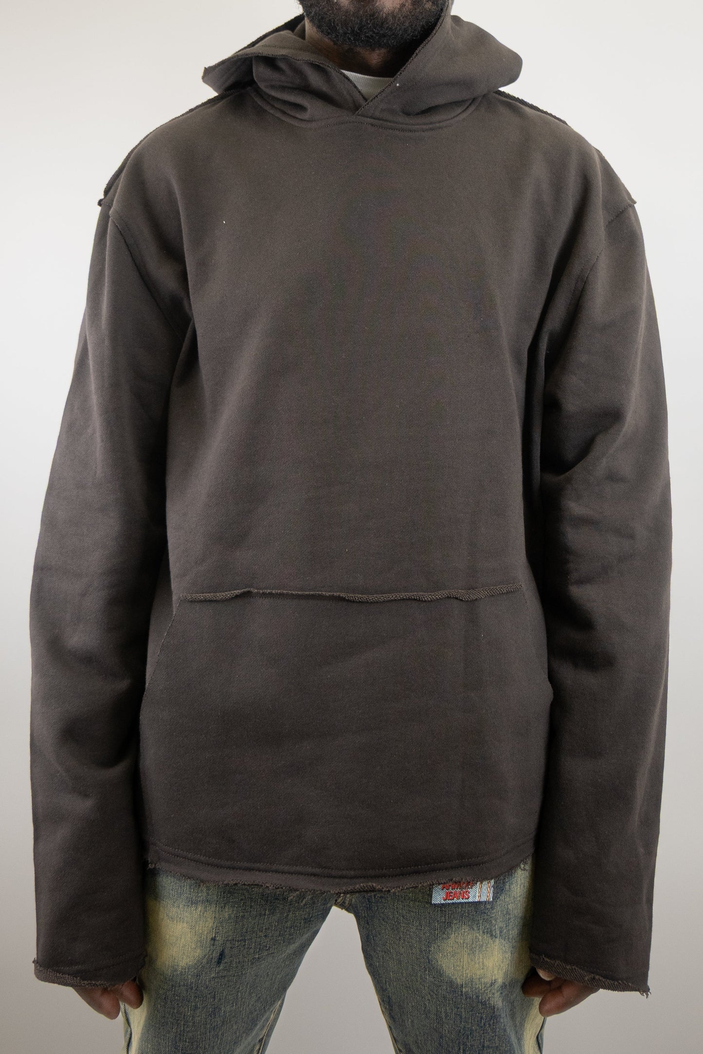 CH400 Distressed Cropped Hoodie