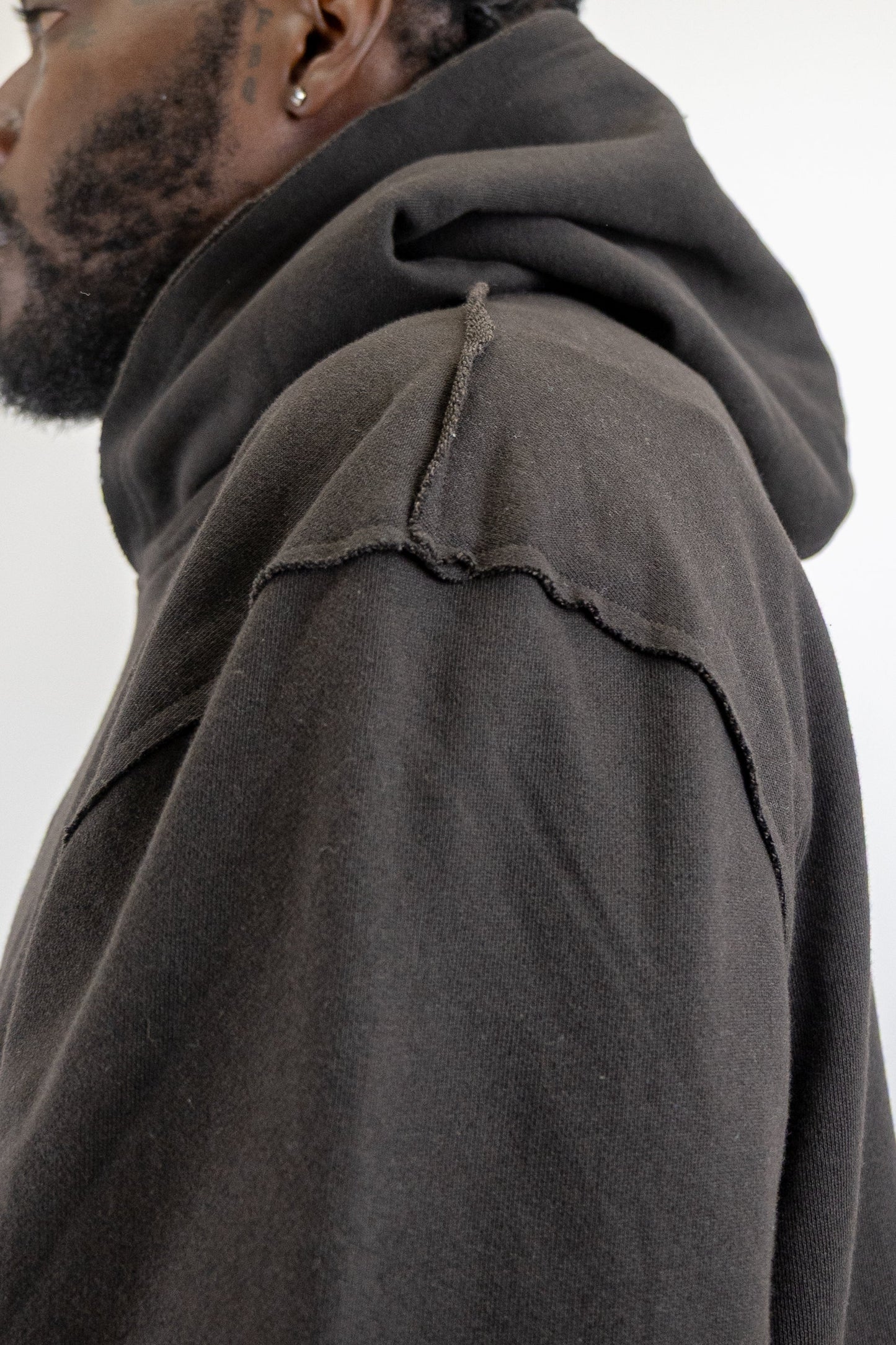 CH400 Distressed Cropped Hoodie