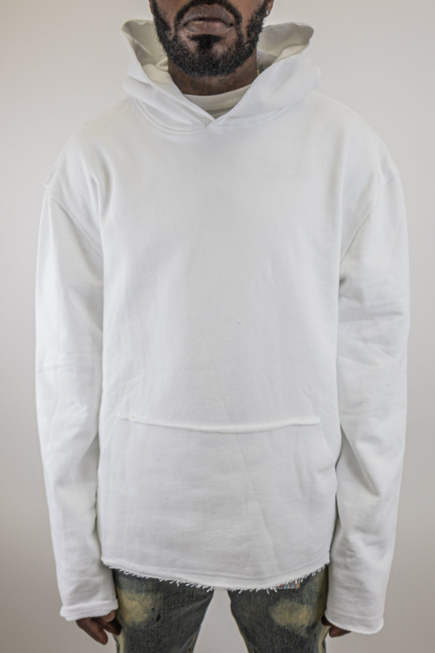CH400 Distressed Cropped Hoodie