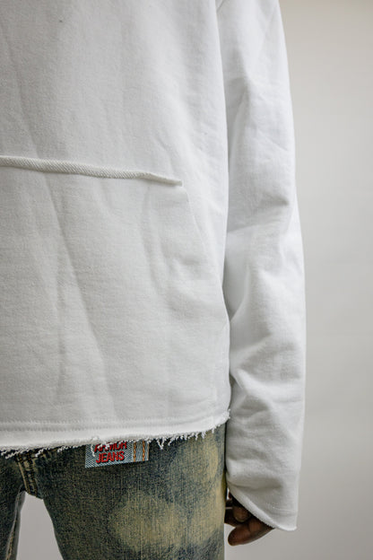 CH400 Distressed Cropped Hoodie