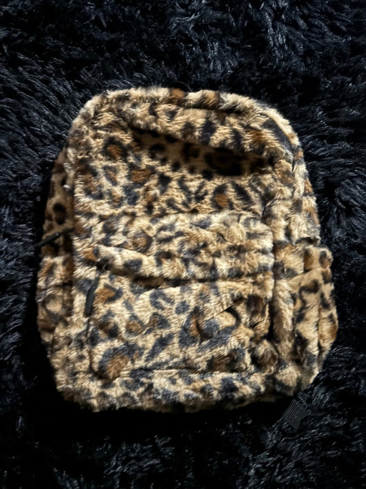 Leopard print backpack