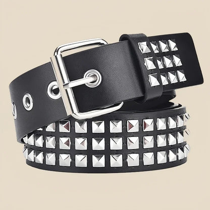 Punk Rivet Grommet Belt Heavy Metal Y2K Rock Unisex Jeans Belt 3.8 cm (1.5 in)
