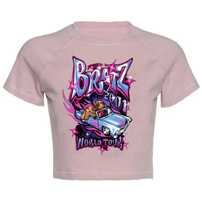 Women's Y2K Gothic Cartoon Print T-Shirt