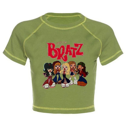 Women's Y2K Gothic Cartoon Print T-Shirt