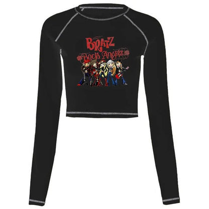Women's Y2K Gothic Cartoon Print T-Shirt