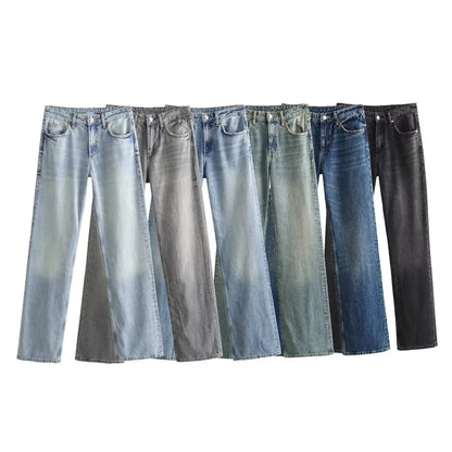 Women's Y2K High Waist Straight Leg Jeans