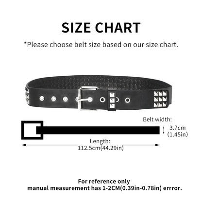 Punk Rivet Grommet Belt Heavy Metal Y2K Rock Unisex Jeans Belt 3.8 cm (1.5 in)