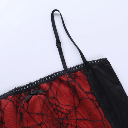 Gothic Spider Lace Cami Top