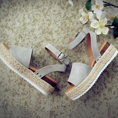 Ladies Elegant Leopard Shoes For Women High Heels Sandals Summer Flip Flop Platform Sandals High Platform Sandals Thick Bottom Belt Buckle Shoes Adjustable Strap Sandals