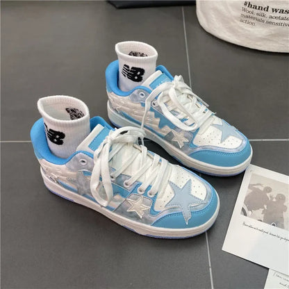 Y2K Pink Flat Fashion Sneakers for Women