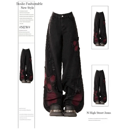 Gothic Baggy Jeans – Y2K Harajuku Grunge Aesthetic